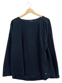 Broadway Damen Langarmshirt Blau XL mit Knöpfen Casual 1