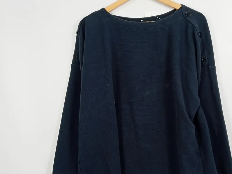 Broadway Damen Langarmshirt Blau XL mit Knöpfen Casual 5