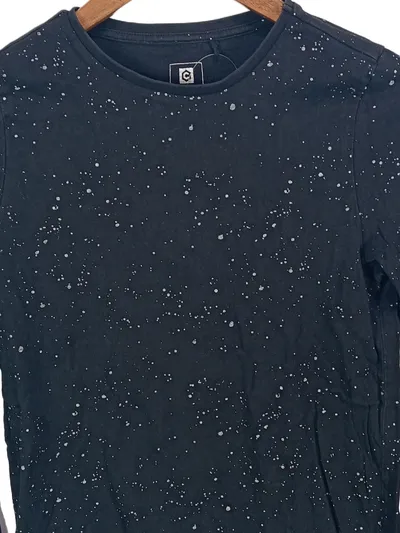 CoolCat Langarmshirt Kinder Gr. 170-176 Schwarz Casual Punkte Baumwolle
