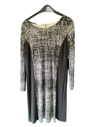 Betty Barclay Damen Strickkleid Gr. 36/S Modern Grafisch Mehrfarbig Midikleid