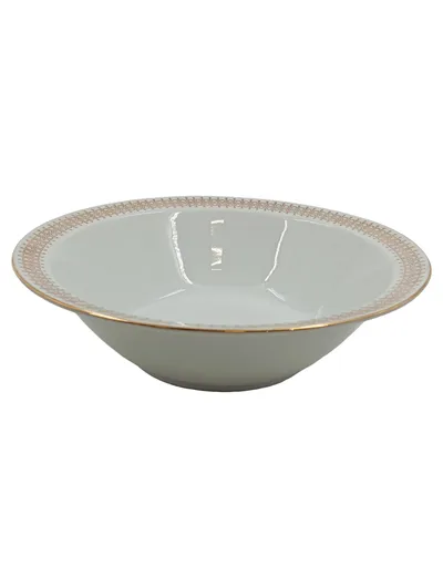 Colditz Servierschüssel Porzellan Weiß Goldrand 20 cm Klassisch