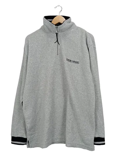 United Heroes Fleecepullover Herren Grau Logo Print Gr. 52/XL