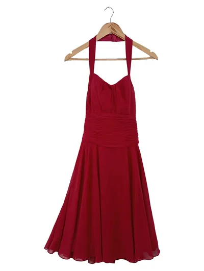 JJS HOUSE A-Linien Kleid Rot Elegant Festlich Damen 38/M Midikleid