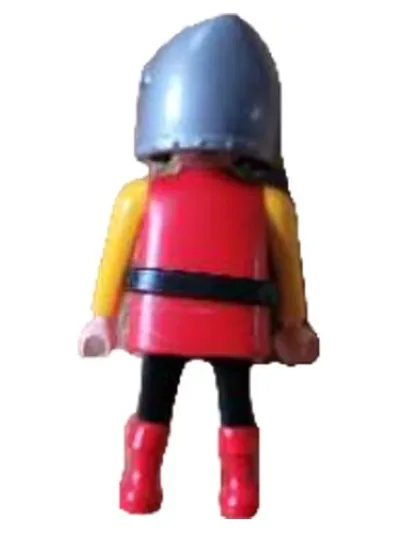 Playmobil Drachenritter Spielfigur Ritter mit Helm rot schwarz gelb