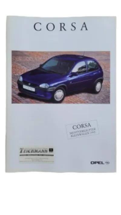 Opel Corsa Prospekt Katalog Broschüre 1995 Original Weiß Autozubehör