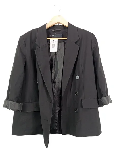 ASOS DESIGN Blazer 3/4 Arm Business Damen Schwarz Gr. 36 S