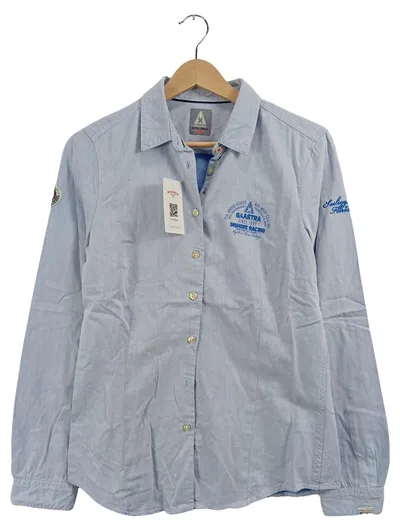 Gaastra Damen Hemdbluse Offshore Racing Blau Gr. 38 M Maritim Baumwolle