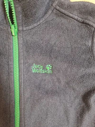 Jack Wolfskin Kinder Fleecejacke Gr. 128 Grau Uni Outdoor Herbst Winter