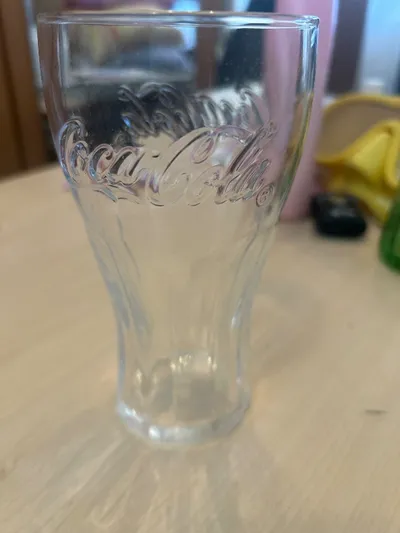 Coca-Cola Glas Trinkglas Klassisch Logo Transparent 15cm Höhe
