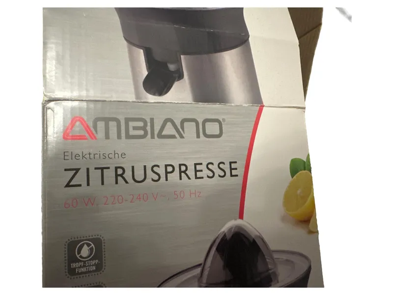 Ambiano Zitruspresse Saftpresse Edelstahl Silber Elektrisch 4