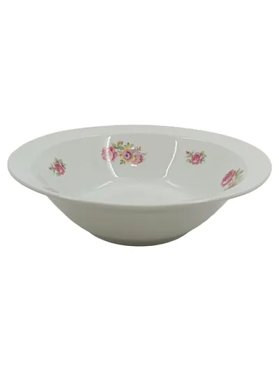 Colditz Servierschüssel Porzellan Weiß Blumendekor Vintage 21 cm