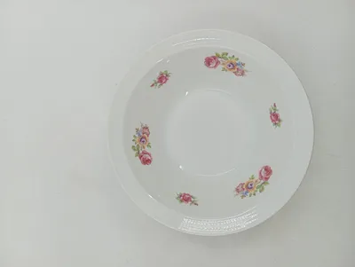 Colditz Servierschüssel Porzellan Weiß Blumendekor Vintage 21 cm