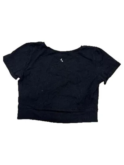 CARPATREE Damen Crop Top Kurzarm Sport Freizeit Schwarz Gr. 36/S