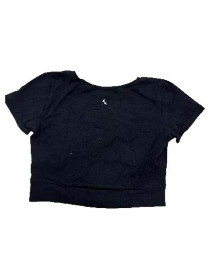 CARPATREE Damen Crop Top Kurzarm Sport Freizeit Schwarz Gr. 36/S 2