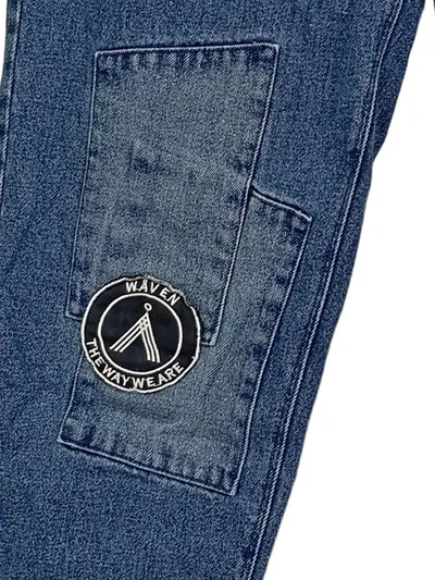 Wåven Damen Destroyed Jeans Gr. 28 Blau Streetwear