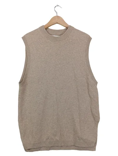 Samsøe Samsøe Damen Pullunder Strickweste Gr. 36/S Beige Wolle Casual