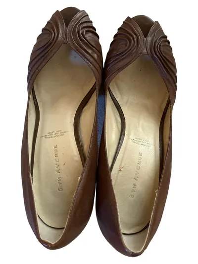5th Avenue Damen Leder Pumps Elegant Business Braun Gr. 40