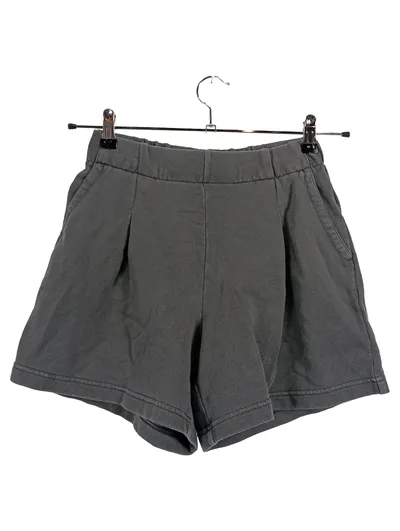 AERIE Damen Shorts Grau XS Casual Baumwolle High Waist Bundfalten