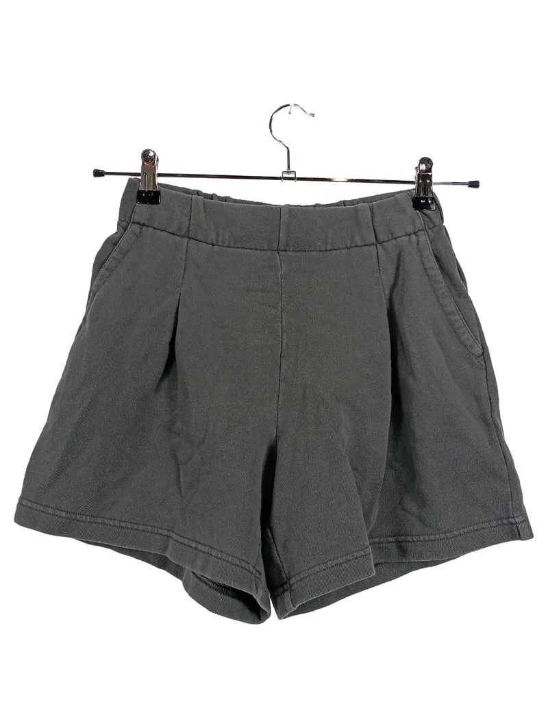AERIE Damen Shorts Grau XS Casual Baumwolle High Waist Bundfalten 1