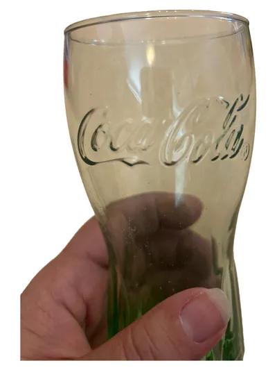 Coca-Cola Trinkglas Glas Klassisch Logo Transparent 16cm