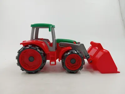 LENA Spielzeugauto Traktor mit Lader Rot Kunststoff 34 cm
