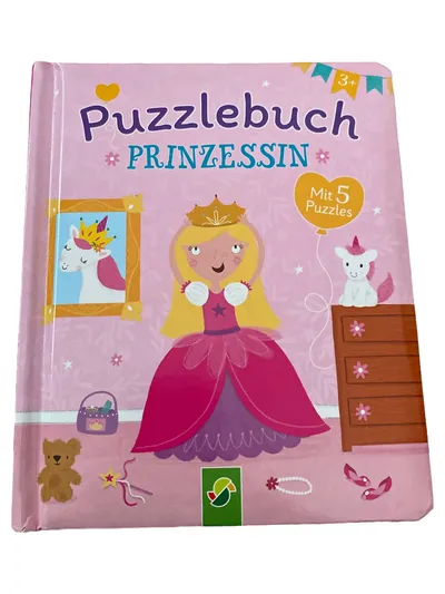 SCHWAGER & STEINLEIN Puzzlebuch Prinzessin Activity Buch Rosa Papier