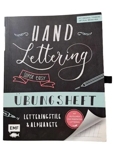 emform Handlettering Super easy! Übungsheft Tombow ABT Dual Brush Pen Schwarz