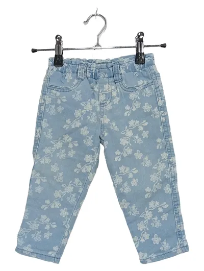 So Cute Baby & Co Mädchen Jeans Straight Leg Blumenmuster Gr. 86
