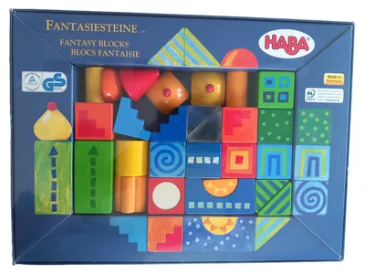 HABA Fantasiesteine Bausteine Holz Mehrfarbig Geometrisch Kinder Spielzeug