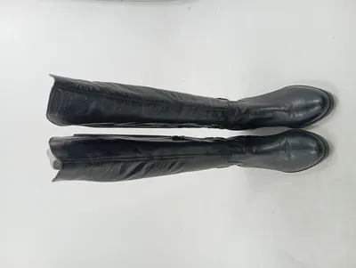Otto Kern Damen Kniehohe Stiefel Leder Schwarz Gr. 39 Reißverschluss Klassisch