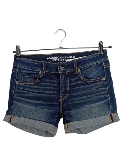 American Eagle Outfitters Damen Jeans Shorts 36 Blau Casual Super Stretch