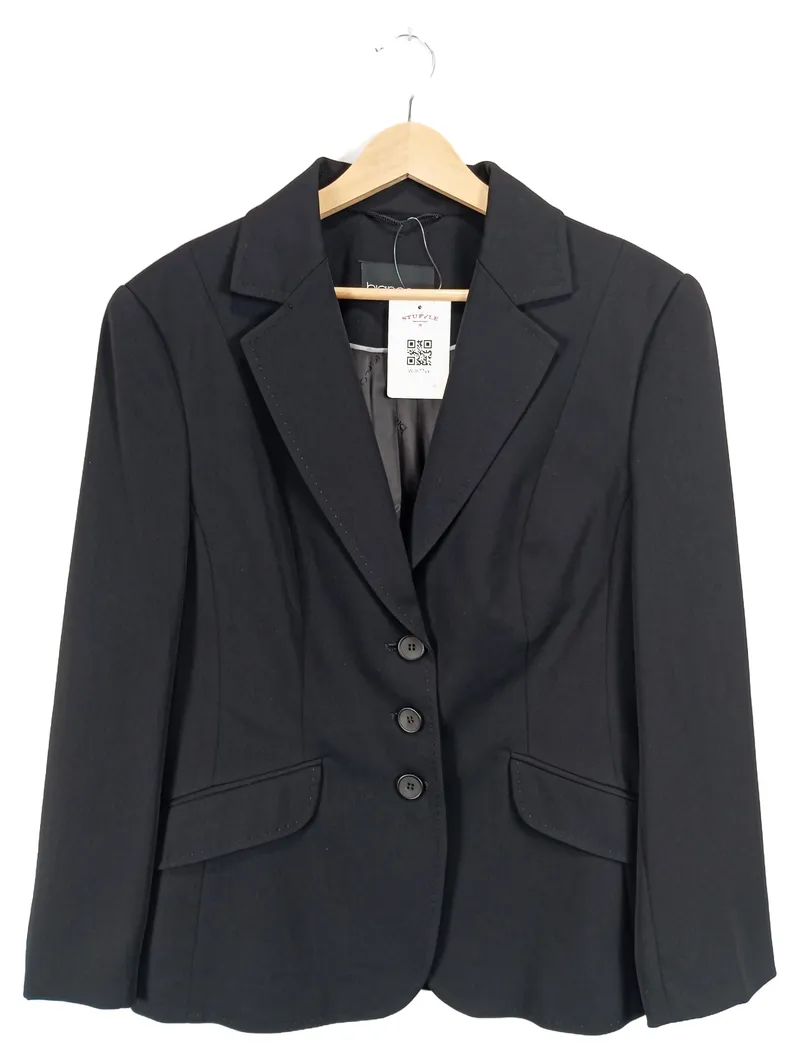 BIANCA Damen Blazer Gr. 40 Schwarz Business Jacke Polyester Viskose 1