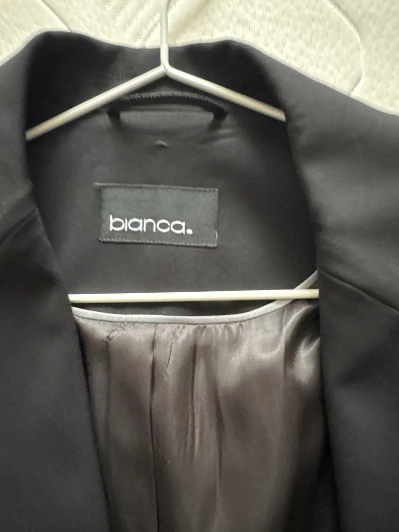 BIANCA Damen Blazer Gr. 40 Schwarz Business Jacke Polyester Viskose 2