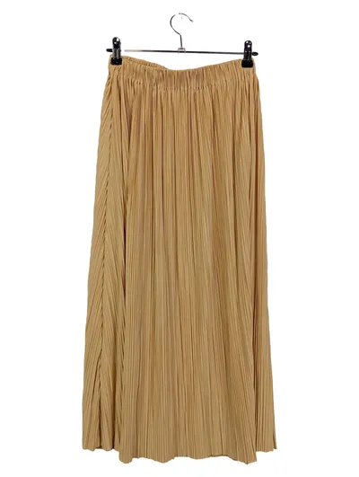 Samsøe & Samsøe Damen Faltenrock Beige Gr. 36/S Elegant Maxirock
