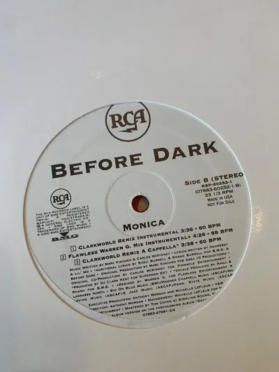 Before Dark - Monica Vinyl Single RCA Promo