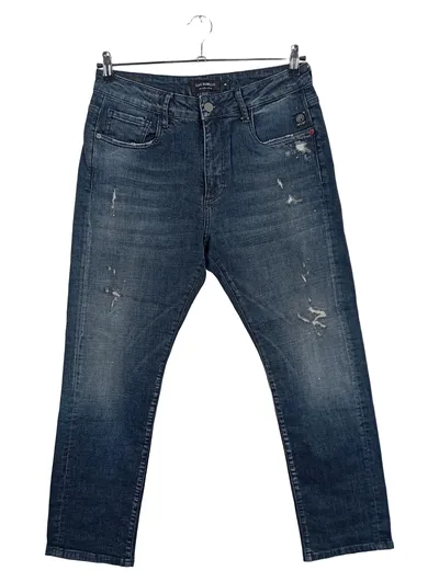 Elias Rumelis Damen Destroyed Jeans Hose Blau Used Look Gr. 38
