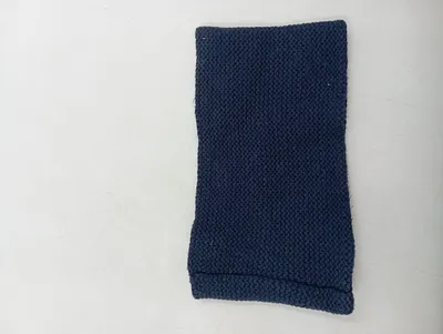 Jacadi Strickschal Schlauchschal Blau Schleife Baumwolle Kaschmir Wolle