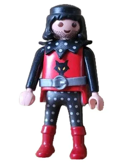 PLAYMOBIL Ritter Figur mit schwarzem Kater Wappen Mittelalter Knights