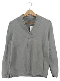 Eddie Bauer Damen Pullover Gr. 34 XS Grau V-Ausschnitt Baumwollmix 1