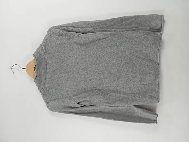 Eddie Bauer Damen Pullover Gr. 34 XS Grau V-Ausschnitt Baumwollmix 3