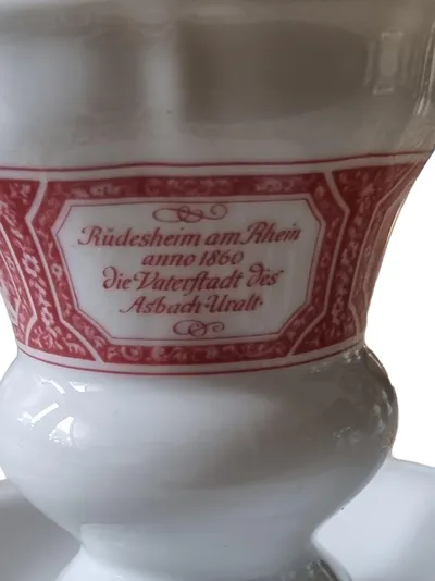 Heinrich Porzellan Tasse Untertasse Berühmte Plätze Weiß 14cm