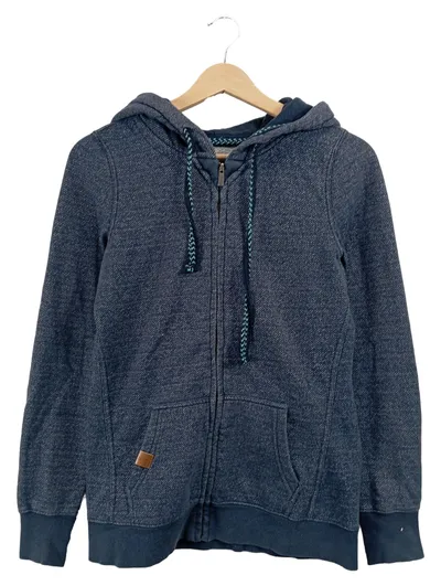 Blind Date Sweatjacke Damen Gr. 36 S Blau Meliert Kapuze Casual