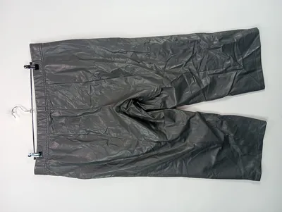 RIANI Culotte Kunstlederhose Damen Grau Gr. 48 W42 Weites Bein