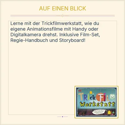 Trickfilmwerkstatt Animationsfilme drehen Handy Digitalkamera Kinder Sachbuch