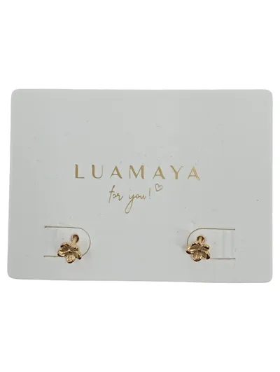 LUAMAYA Ohrstecker Blumen Gold Minimalistisch Metall Damen NEU
