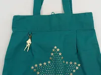 Depesche TOPModel Henkeltasche Shopper Petrol Sterne Nieten Baumwolle Mädchen 4