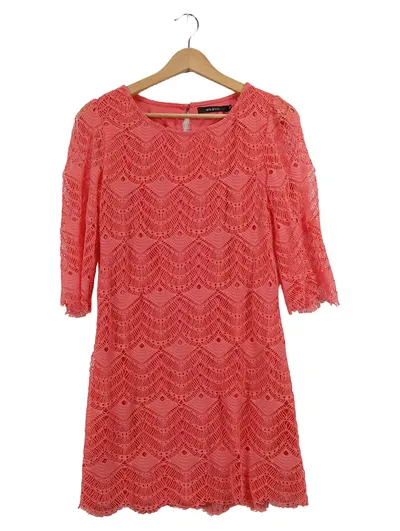 Ark & Co. Damen Festliches Kleid Pink Spitze Gr. 36/S Feminin