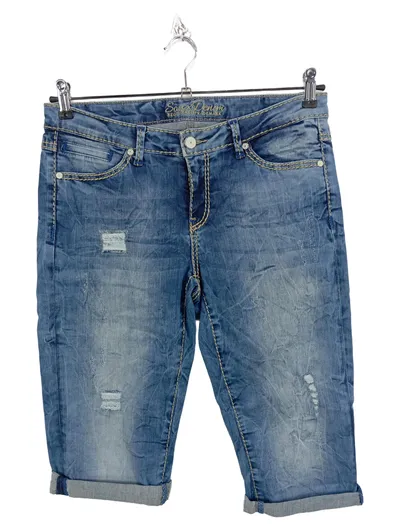 SOCCX Distressed Denim Shorts Damen Blau Casual Gr. W31/40/L