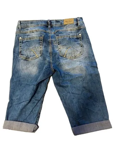 SOCCX Distressed Denim Shorts Damen Blau Casual Gr. W31/40/L