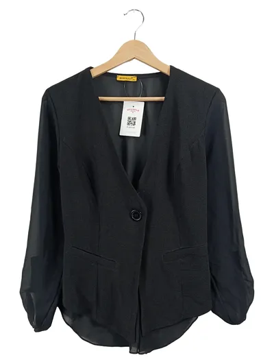Chilli Damen Blazer Schwarz Gr. 38 Elegant Business